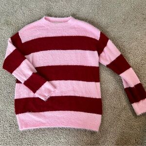Oversized Universal Thread striped sweater from Target in pink
